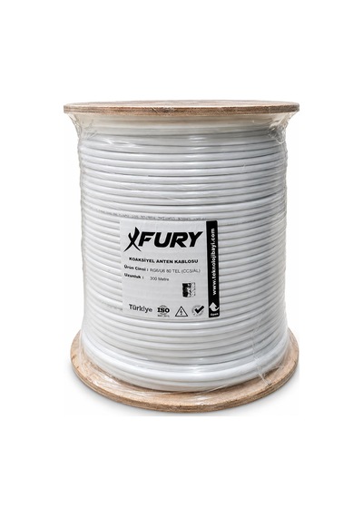 Fury 80 Tel Rg6-u6 Koaksiyel Tv Ve Uydu Anten Kablosu 300 Metre