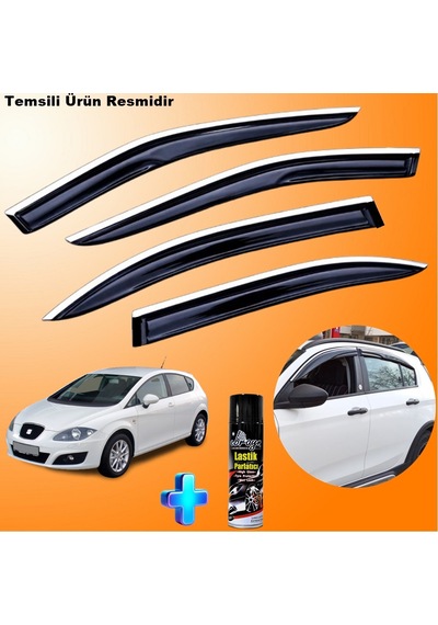 Seat Leon Mügen Cam Rüzgarlığı Abs Nikelaj Krom Cam Rüzgarlığı 2005-2012 + Ebrayn Lastik Parlatıcı