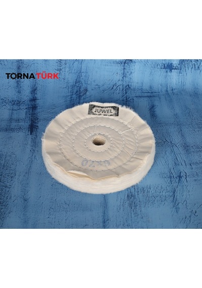 6 X 70 X Delik 20 - 22 Mm Delik Beyaz Polisaj Keçesi 150 Mm Extra Shine