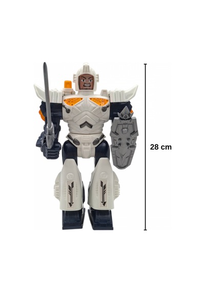 Işıklı Müzikli Yürüyen Robot - Yüz Değiştiren Figür Oyuncak 28cm