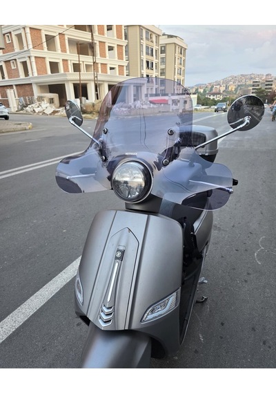 Motocam Mondial Exon 125 Ön Cam 2023-2026 Model 39cm Füme Renkli 4mm Elcikli Aparatsız