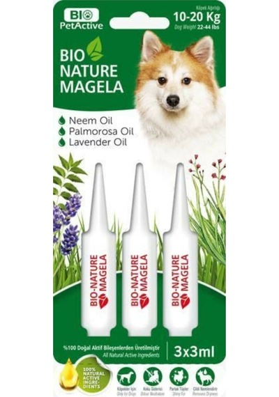 Bio Petactive Bio Nature Magela 10 - 20 KG Köpek Ense Damlası 3 x 3 ML