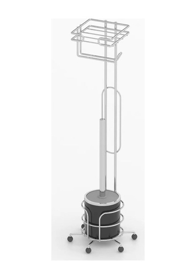 Tekno Tel Mg-096 Ayaklı Yedekli Wc Kağıtlık + Klozet Fırçalık Krom