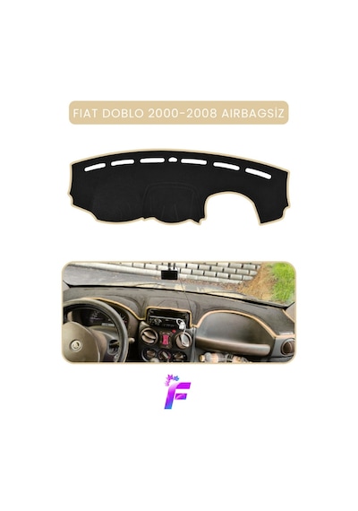 Fıat Doblo 2000-2008 Aırbagsız Torpido Örtüsü Güneşten Korur Kolay Montaj Tam Uyum Tb1 Bej