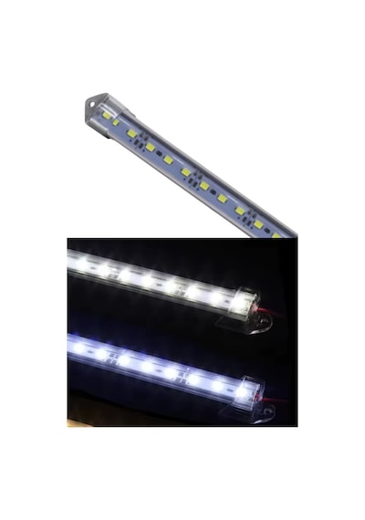 Alüminyum Kasalı Çubuk Bar Led 12v 72 Ledli 5730 Şeffaf Cam Natural Beyaz Led