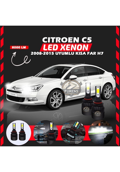 Citroen C4 2012-2017 Uzun Far Uyumlu Şimşek Etkili Led Xenon Light Series H7