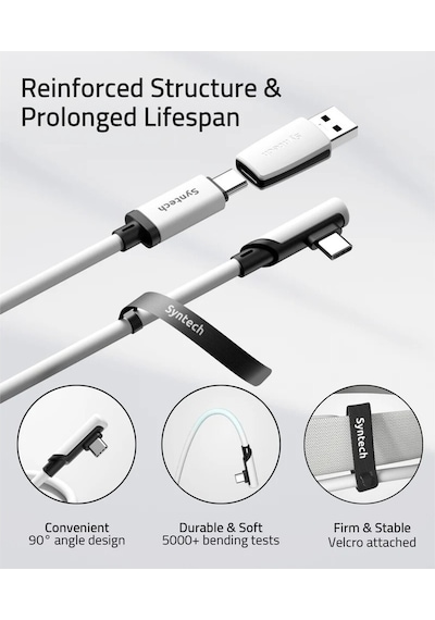 16ft Vr Link Kablosu Meta Quest 3/3s/2/pro Ve Pico 4 Uyumlu Usb 3.0 Pc Steamvr Beyaz