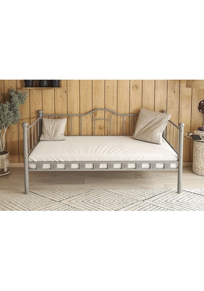 Missidea Kamelya Sedir Metal Gri Karyola 90x200 Cm 90 x 200