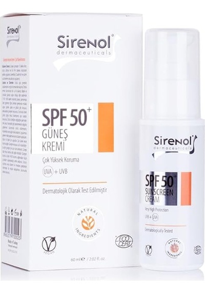Sirenol Natural Cadı Fındığı Spf50 Güneş Kremi Filtre 60 Ml Sku: Mır8690010471345