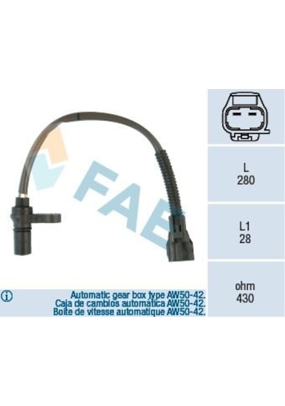 Fae 79123 Krank Sensörü Volvo S40 I 644 1.8 95 08 V40 645 1.8 95 00 Otomatik Şanzıman Aw50-42 30613400 -