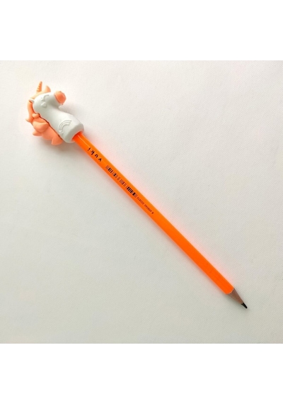 Unicorn Silgi Başlıklı Kurşun Kalem Turuncu