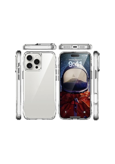 Apple Uyumlu iPhone 16 Pro Max Kılıf Airbagli Şeffaf Zore İncek Kapak Seffaf