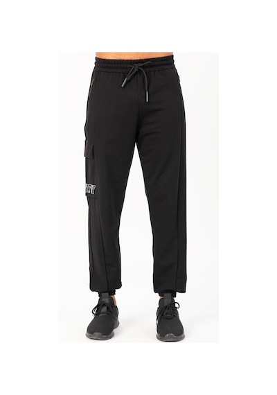 Maraton Sportswear Oversize Erkek Lastik Paça Basic Siyah Eşofman Altı 22466 Siyah