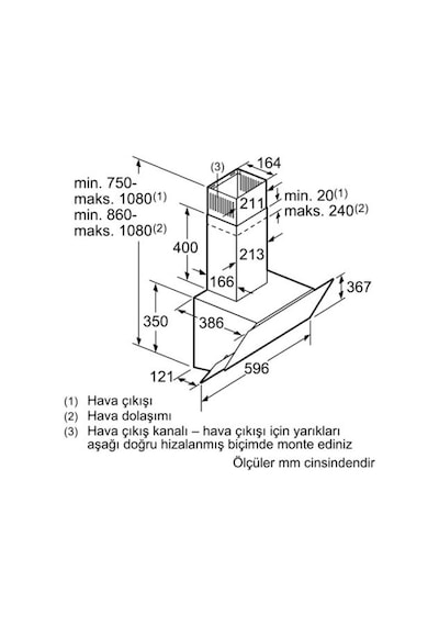 Bosch DWK65AD60R Duvar Tipi 60 CM Davlumbaz