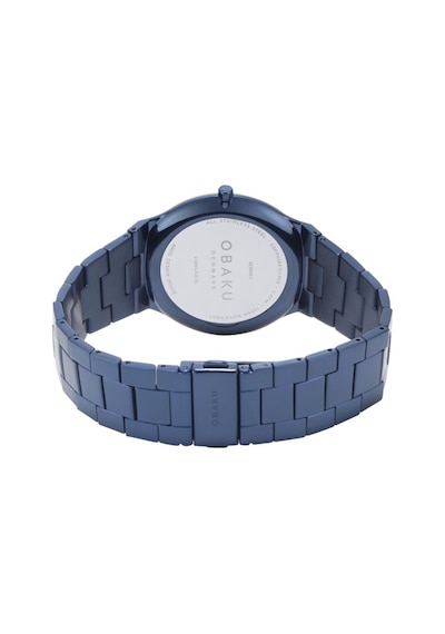 Obaku Denmark V305gxslsl Quartz Çelik Lacivert Safir Cam 42 Mm Erkek Kol Saati Altın