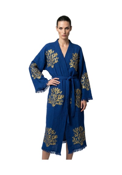 Brandsmiths Blue Ethereal Coral Kimono Sarı