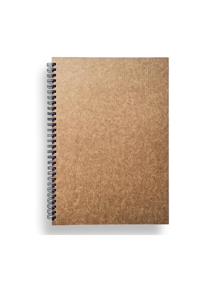 Lexroo Spiralli Defter, Kraft Kapaklı, B5 Boyutunda 182x257 Mm , 100 Yaprak Çizgili Kahverengi