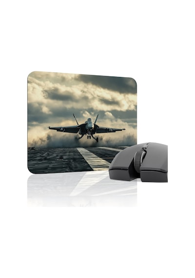 Airplane Uçak Kaymaz Dikişli Kauçuk Oyuncu Mousepad V3 - 22x18 Gaming Mouse Pad Fare Altlığı