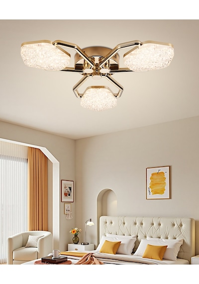 Matiz 3'lü Gold Plafonyer Led Avize Gold