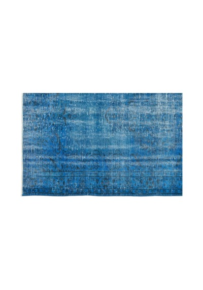 El Dokuması Vintage Yün-pamuk Turkuaz Halı 10854 143 X 240 Cm
