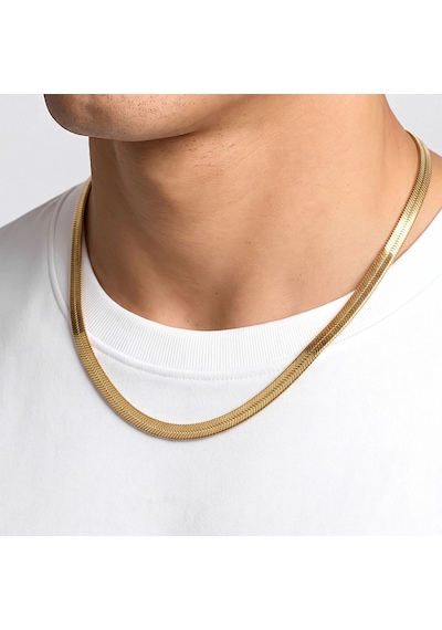 Moncuk Design Çelik İtalyan Herringbone Zincir Kolye Gold 6 Mm X 55 Cm 3351eck007 Sarı