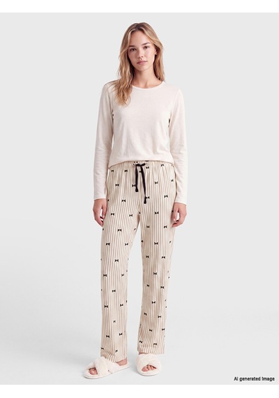 Lcw Dream Siyah Beli Lastikli Kadın Pijama Altı 2'li