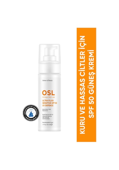 OSL Omega Skin Lab Lekeli Ciltler İçin Güneş Kremi Ultrafluid Pigment SPF50 50 ML