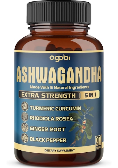 Agobi Ashwa/gandha Extract Capsules 5 Herbal Ingredients 5200 Mg 90 Kapsül