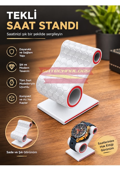 Kol Saati Standı Bileklik,saat Standi Tekli Beyaz