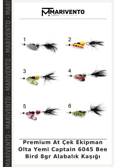 Premium At Çek Ekipman Olta Yemi Captain 6045 Bee Bird 8gr Alabalık Kaşığı