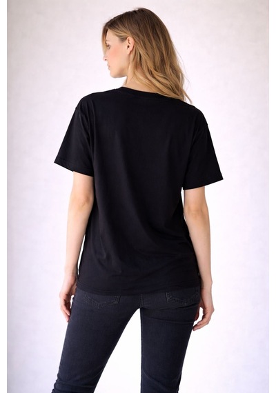 Normal People Alva - Basic Oversize T-shirt / 100%cotton Siyah