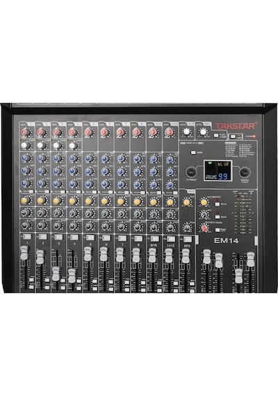 Takstar Em14 18 Kanallı 12 Mikrofon Girişli Efektli Analog Stüdyo Mixer