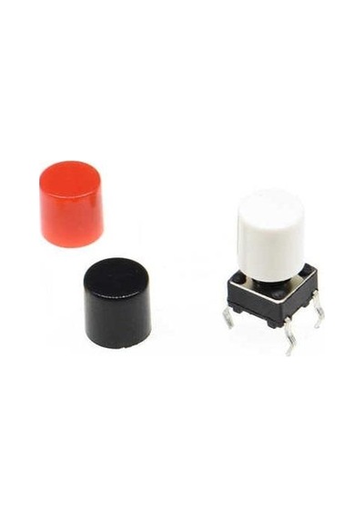 Tact Switch Kapağı Çap 3.2Mm Beyaz - 6X6Mm Switch İle Uyumlu