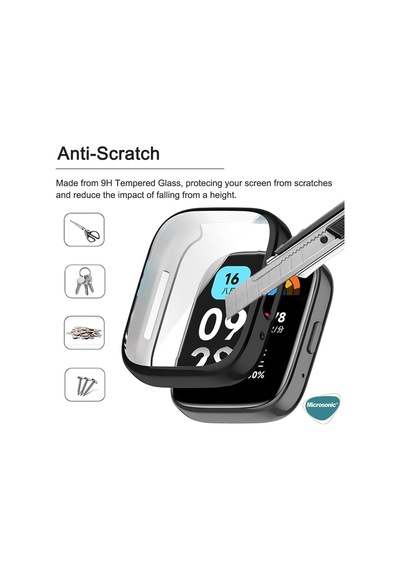 Xiaomi Redmi Watch 3 Active İçin Kılıf 360 Full Round Soft Silicone Şeffaf Redmi Watch 3 Active İle Uyumlu Kılıf - Şeffaf Çok Renkli