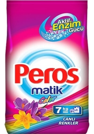 Peros Matik Color Canlı Renkler Toz Çamaşır Deterjan 51 Yıkama 7 KG