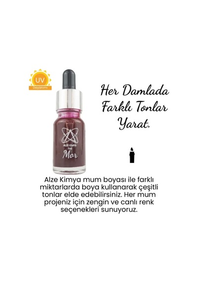 Mor Sıvı Mum Boyası 20 Ml