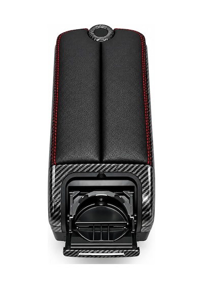 Usb Aktarmalı Universal Kolçak Kol Dayama Çift Açılır Karbon Detaylı Siyah Renk