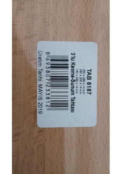 Sinbo 14 Mm Kalınlıkta Tab-8177 3'lü Set Kesme Ve Sunum Tahtası %100 Doğal 35 29 22 Cm Ahşap