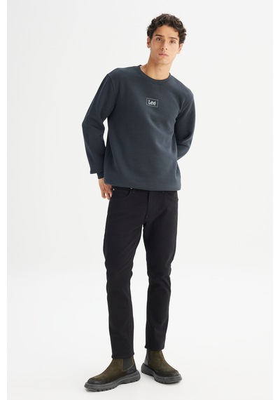 Lee Regular Fit Normal Kesim Bisiklet Yaka İçi Polarlı Antrasit Sweatshirt Gri
