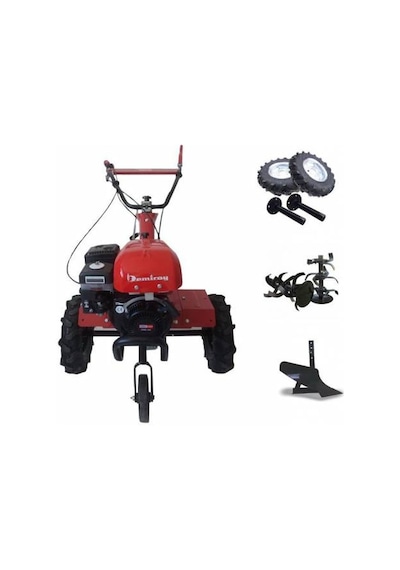 Omega 2+1 Benzinli Çapa Makinesi + Demiray Tekli Pulluk