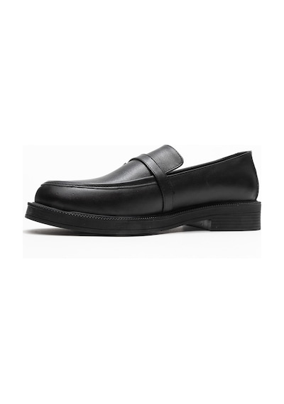Luvishoes Luvi Shoes Galea Siyah Cilt Tokalı Hakiki Deri Kadın Loafer Ayakkabı SİYAH CİLT