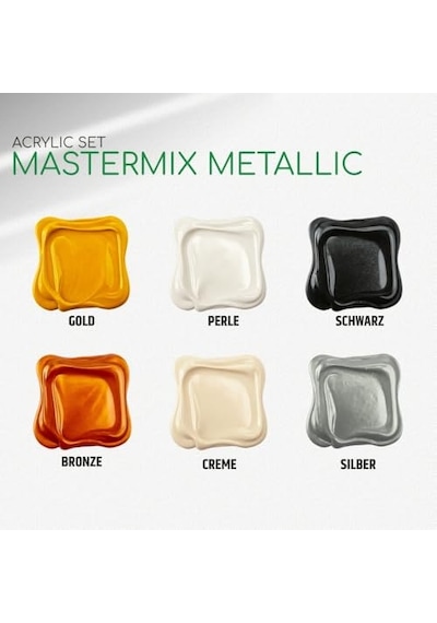 Mastermix Akrilik Boya 60 Cc 6 Lı Metalik Renkler 0,15 L