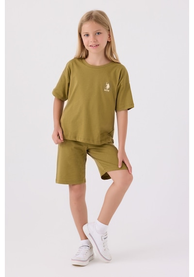 U.S. Polo Assn. U.s. Polo Assn Kız Çocuk Yeşil Bermuda Takım 5274-43867 Yeşil