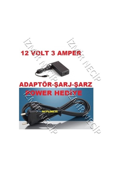 12 Volt 3 Amper 12V 3 Ah Şarj Cihazı Bilgisayar Monitör Adaptörü