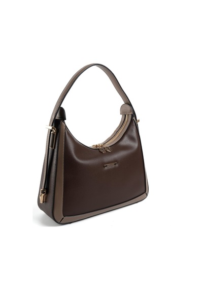 Silver Polo Sp1187 Kadın Omuz Çantası Düz Kahve-vizon
