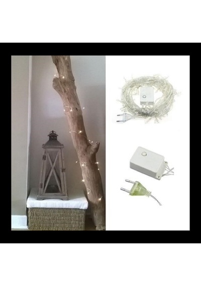 100 Ledli 8 Fonksiyonlu 10 Metre Beyaz Dekoratif Led Aydınlatma Işık 10 Metre