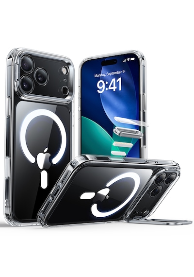 Esr Apple Uyumlu iPhone 17 Pro Classic Hybrid Magsafe Standlı Kılıf - Kamera Kontrol Buton - Şeffaf Şeffaf