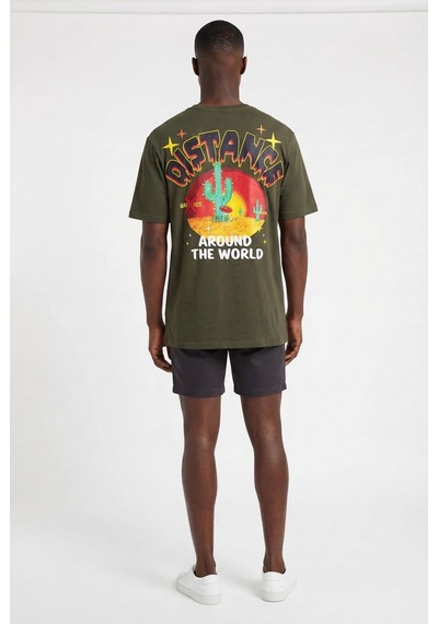 Blow Up Future Gen Distance Oversize Erkek T-shirt 141290 Haki