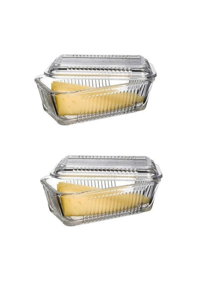 Paşabahçe Frigo Kapaklı Kahvaltılık Tereyağlık Peynirlik 2'li 072oa
