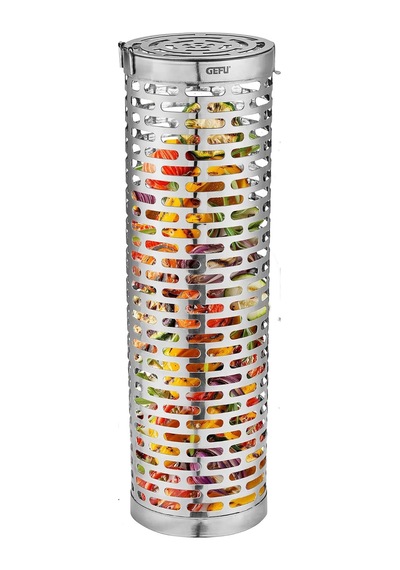 Tekerlekli Mangal Sepeti Deluxe Bbq 30,5 Cm Paslanmaz Çelik Izgara Sepeti, Katlanır Kapaklı, Sebze, Et Ve Karides İçin